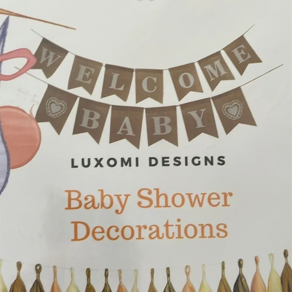 Luxomi Designs Woodland Baby Shower Decorations Mama Bear Sash Burlap Banner Set